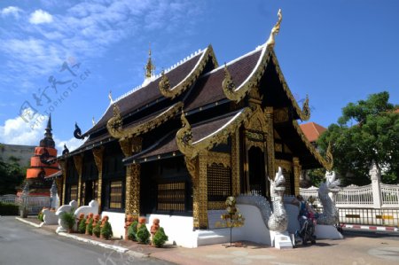 美丽的泰国清迈寺图片