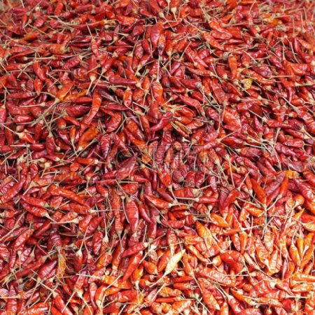 堆积的红辣椒
