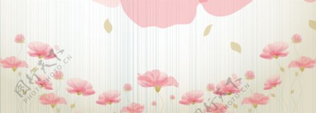 粉色花朵底纹背景图
