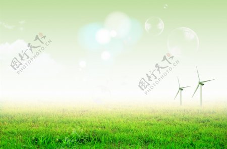 绿色环保PSD背景图片模板