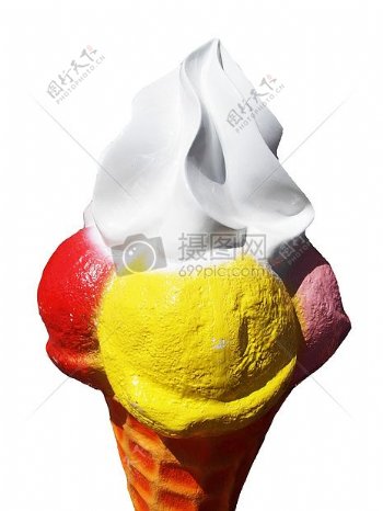 多种多样的冰淇淋球