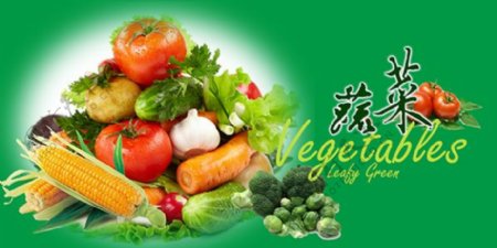 绿色蔬菜海报免费