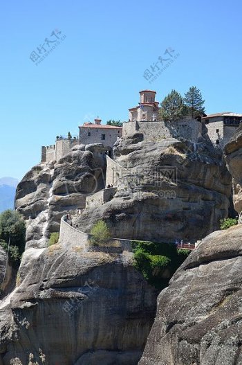 岩石山可爱的房子