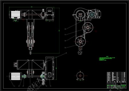 起升机构二维图CAD机械图纸