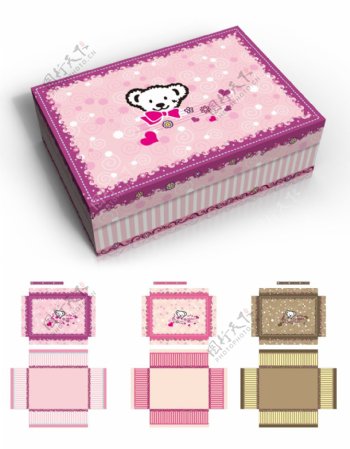 韩国风格礼盒设计三种配色