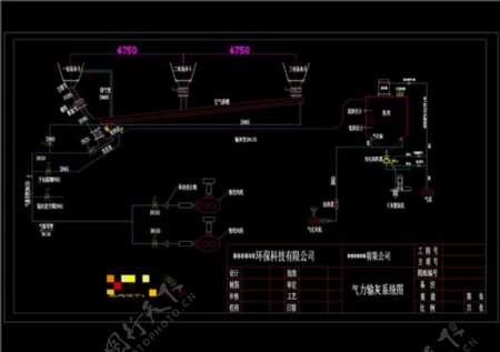 气力输送系统流程图机械图纸