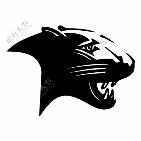 黑白狮子头logo设计