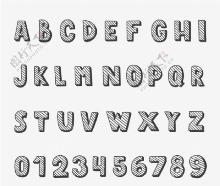 创意斜纹字母设计矢量素材