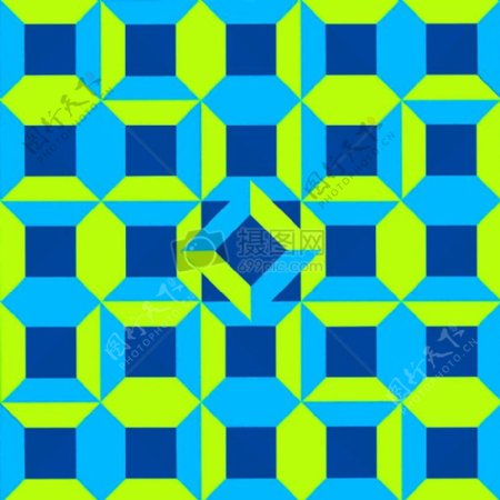 旱厕石灰蓝色几何模式图层叠加格立方体广场