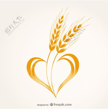 小麦心形元素