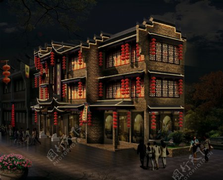 中式酒店外立面设计