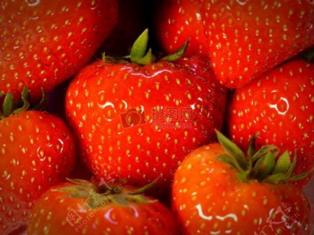 好吃的红草莓