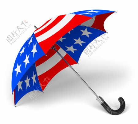 美国国旗图案雨伞图片