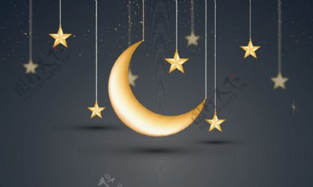 金星与月亮的暗旗