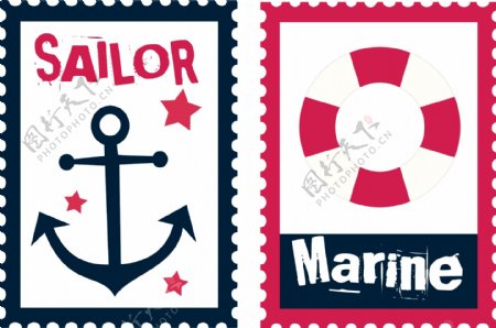 水手航海邮票