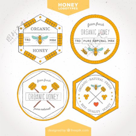 纯天然蜂蜜标志
