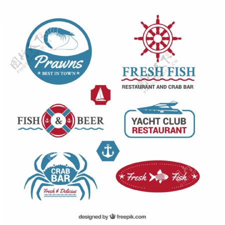 海鲜餐厅的徽章