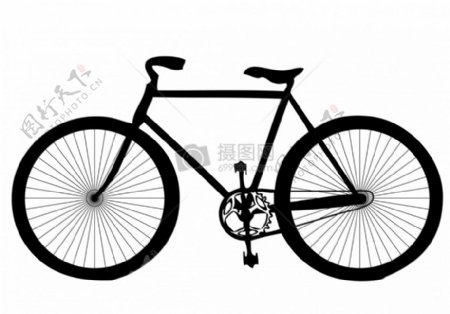 自行车黑白剪贴画
