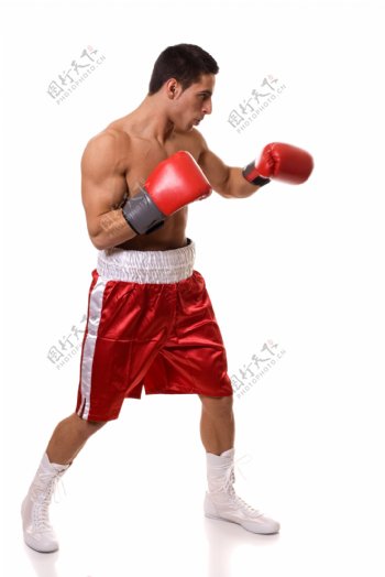 练习拳击的运动员图片