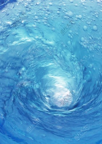 蓝色海洋漩涡背景图片