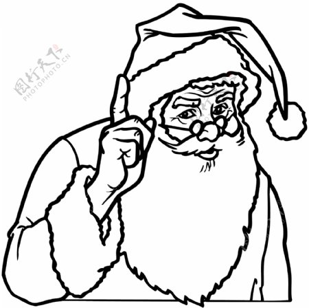 圣诞老人头像卡通头像矢量素材EPS格式0014