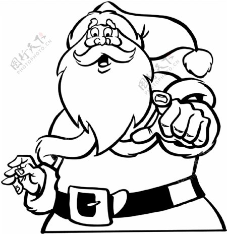 圣诞老人头像卡通头像矢量素材EPS格式0071