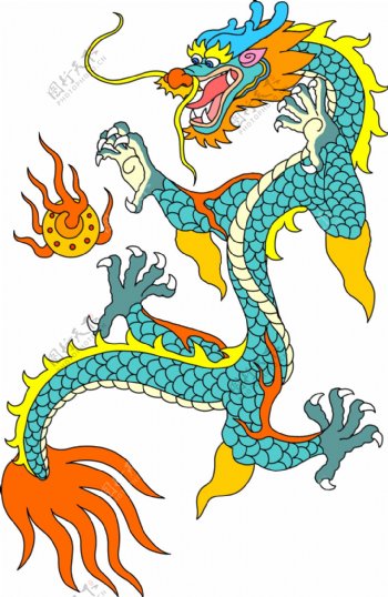 龙纹吉祥图案中国传统图案0029