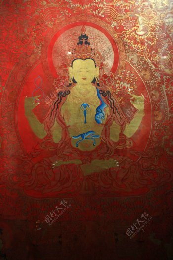 青海藏文化馆壁画图片