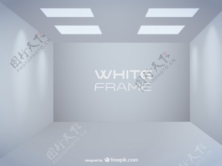 白色的空房间