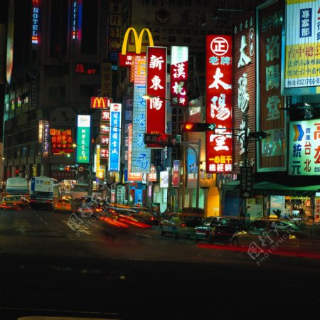 夜市街风景图片