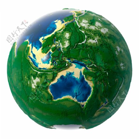 绿色美丽的地球图片