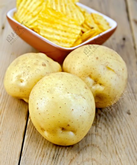 土豆与薯片图片
