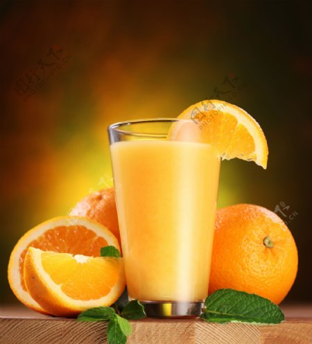 鲜橙汁背景图片