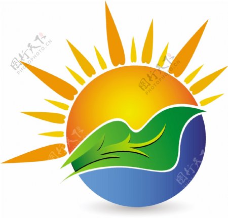 太阳Logo设计图片
