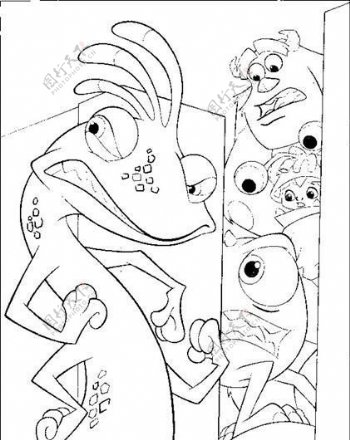 迪斯尼绘画人物卡通人物怪兽矢量素材ai格式09