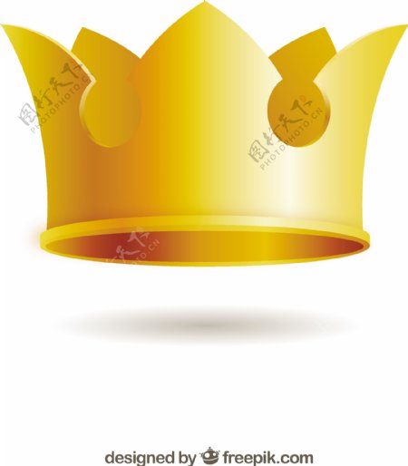漂亮的金色皇冠图标