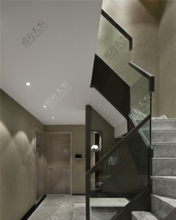 现代别墅楼梯装修效果图