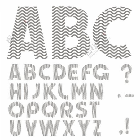 海浪模式简单的字母