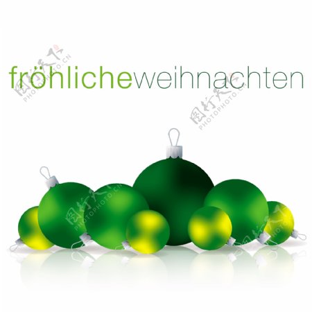 德国的圣诞饰品卡矢量格式