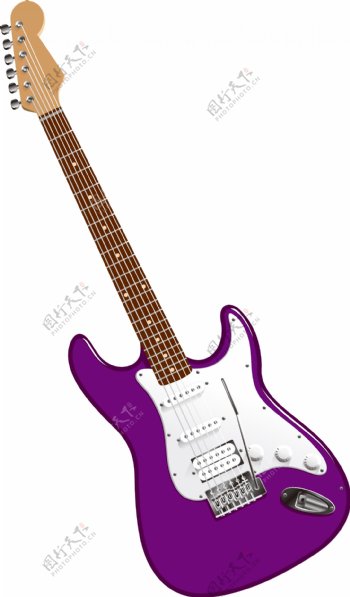 紫色吉他背景