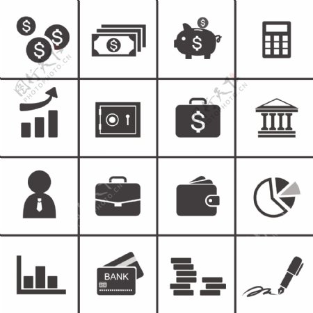 商务金融图标素材
