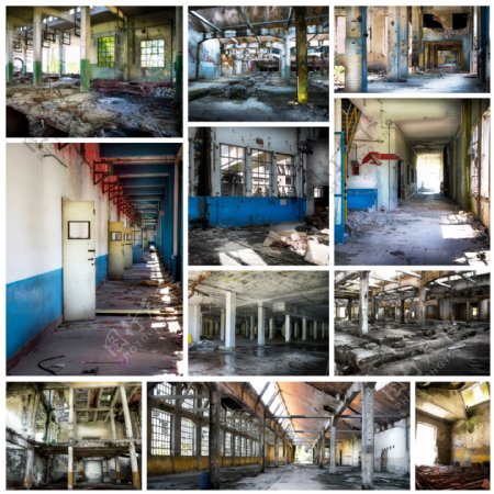 废旧的工厂图片