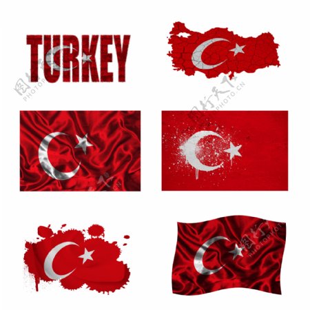 土耳其国旗地图