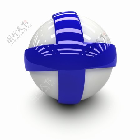 芬兰国旗球体图片