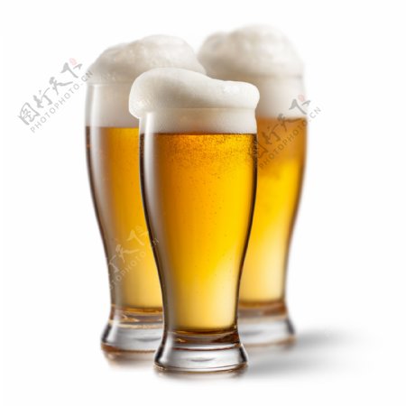 三杯啤酒图片