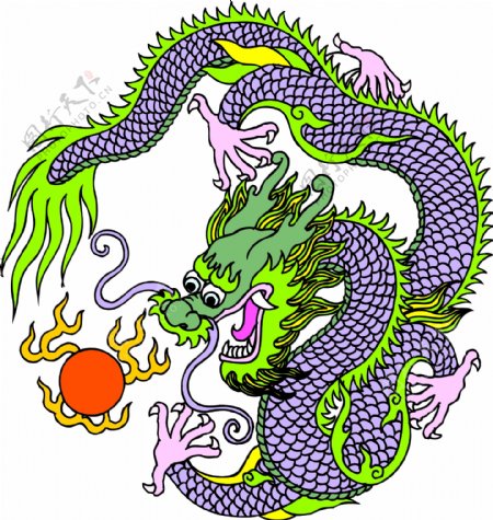 龙纹吉祥图案中国传统图案0061