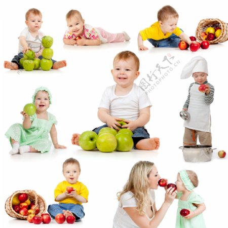 宝宝与水果图片
