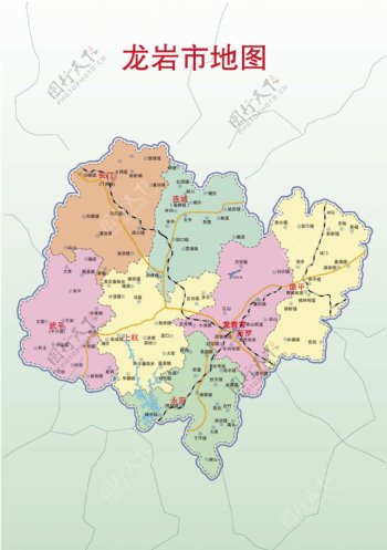 龙岩市地图