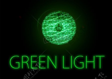 红绿灯绿色光网络中立符号免费数据传输中立数据