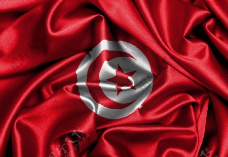 突尼斯丝绸国旗图片